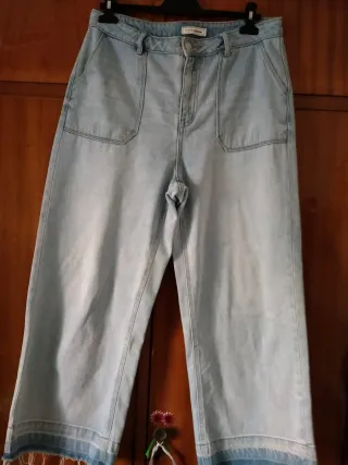 Vaqueros anchos mujer