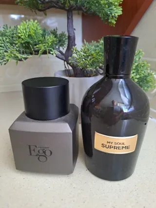 2 Bottiglie Vuote di Profumo Ego e My Soul