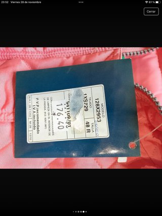 Chaqueta esquí nieve MITO Talla L mujer vintage