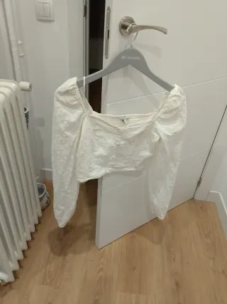 Blusa corta blanca mujer talla XS