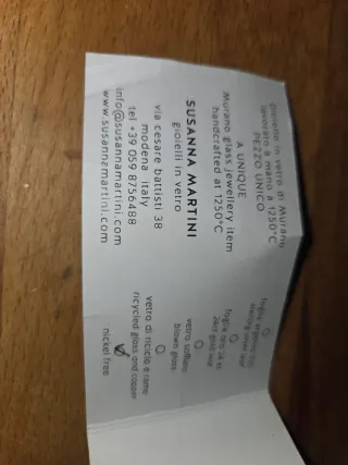 Girocollo acciaio e vetro Susanna Martini