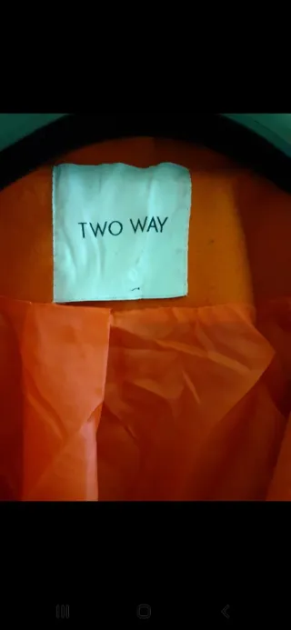 Cappotto arancione Two Way taglia S