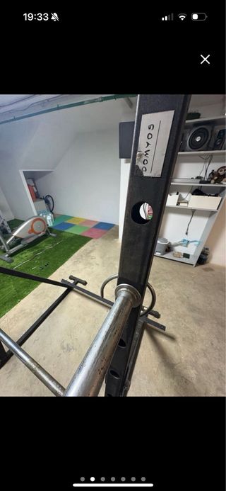 Rack, portadiscos y discos de gimnasio