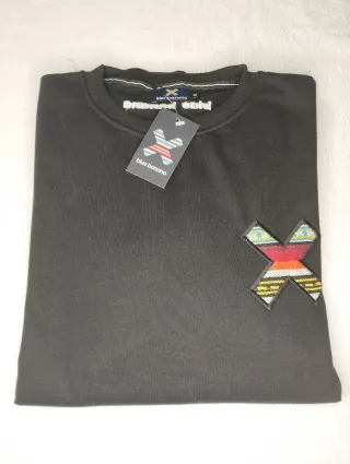 Sudadera Blue Banana Talla M Negra con Parche X