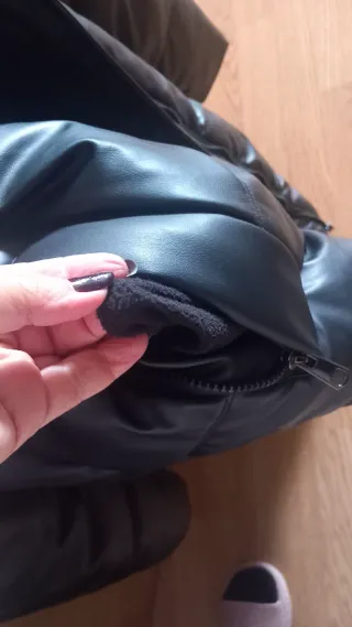 Abrigo acolchado polipiel ZARA