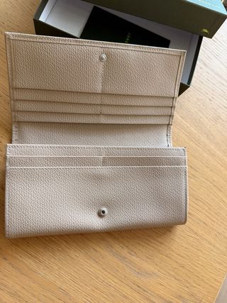 Billetera Longchamp Beige