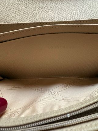 Billetera Longchamp Beige