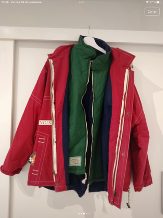 Chamarra Vintage Mito Roja Talla XL