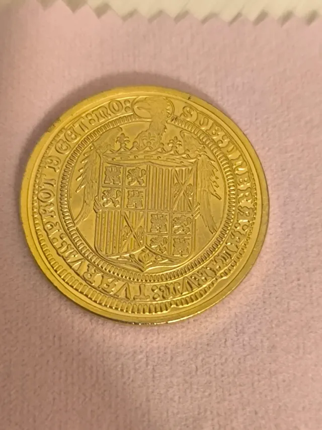 Moneda Reyes Católicos Cuádruple