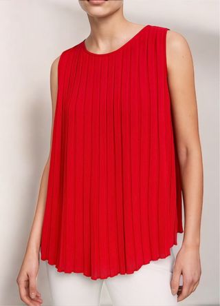 Top rojo plisado - Zara mujer