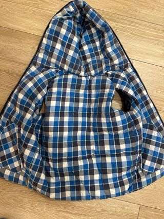 Chaleco reversible cuadros azul muy buen estado