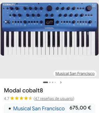 Sintetizador Modal Cobalt 8 + DeckSaver + presets