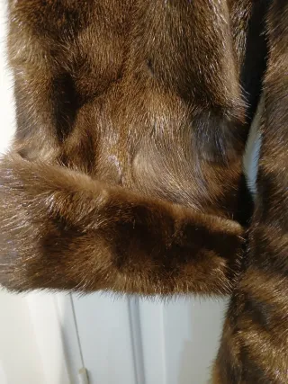 Abrigo vintage sintético imitación visón