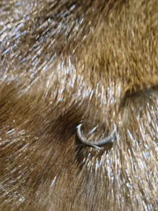 Abrigo vintage sintético imitación visón