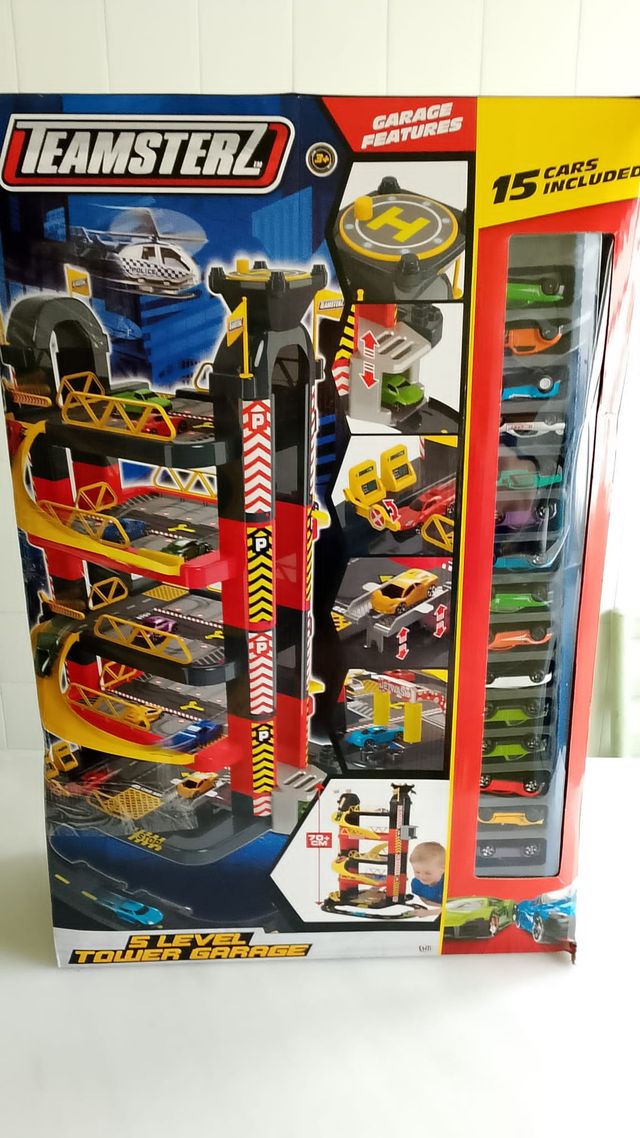 Garagem de 5 Níveis com Carros Incluídos da Teamsterz