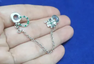 Cadena de Seguridad Trébol pulsera Pandora Plata