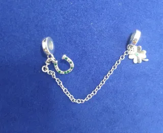 Cadena de Seguridad Trébol pulsera Pandora Plata