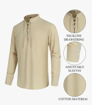 Disfraz Vikingo Medieval Beige y Verde