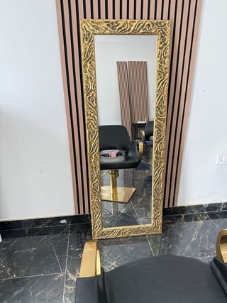 2 Espejos Peluquería Dorados