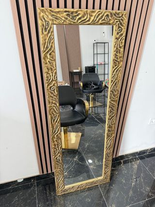 2 Espejos Peluquería Dorados