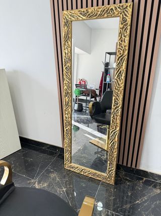 2 Espejos Peluquería Dorados