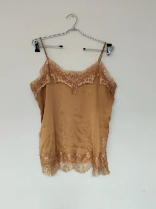 Blusa Zara tirantes encaje M
