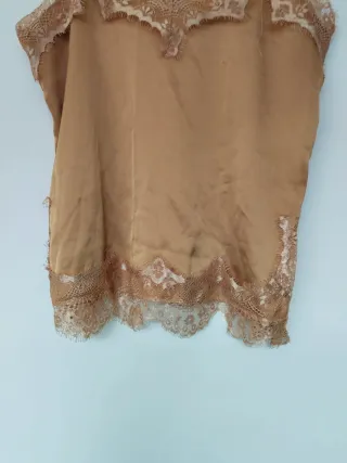 Blusa Zara tirantes encaje M