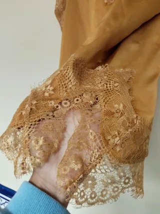 Blusa Zara tirantes encaje M