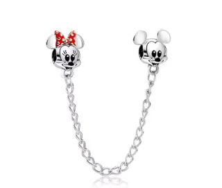 Cadena de Seguridad Mickey Minnie Pulsera Pandora