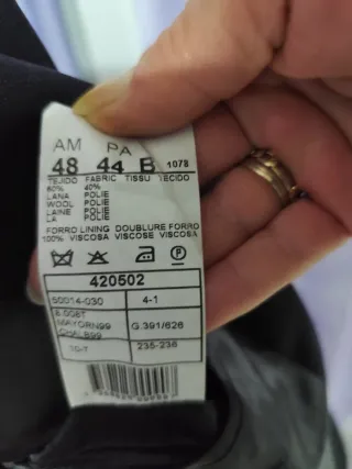 Traje Cortefiel Gris Oscuro Caballero