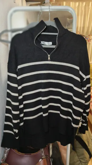 Jersey Zara Rayas Cremallera