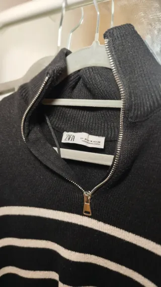 Jersey Zara Rayas Cremallera
