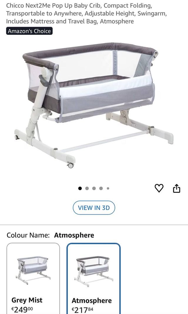 Cuna Chicco Next2Me Pop Up Atmosphere