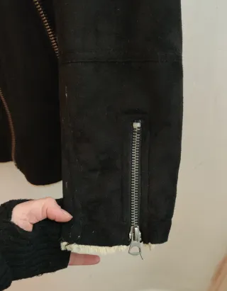 Chaqueta Brownie negra forrada M