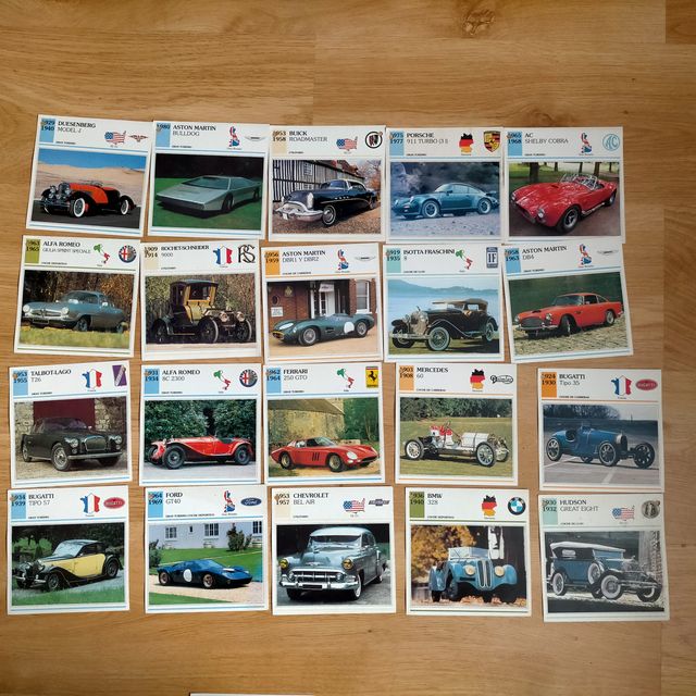 Lote 60 Fichas Coches Planeta DeAgostini