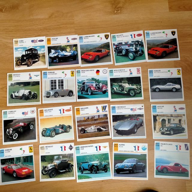 Lote 60 Fichas Coches Planeta DeAgostini