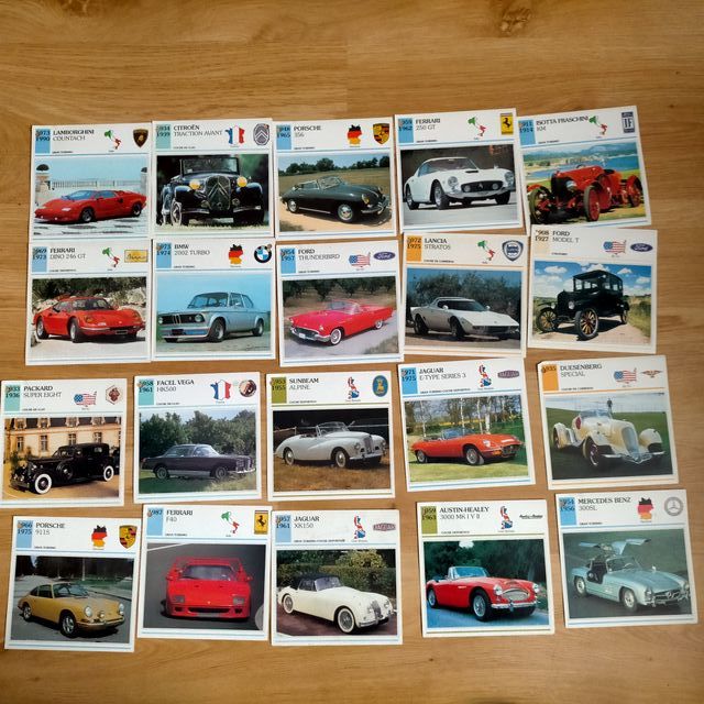 Lote 60 Fichas Coches Planeta DeAgostini