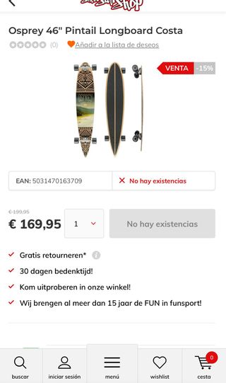 Osprey 46 Pintail Longboard Costa