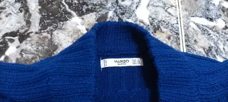 Jersey azul de punto trenzado. Talla S Oversize