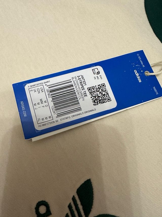 Camiseta Adidas Blanca y Verde
