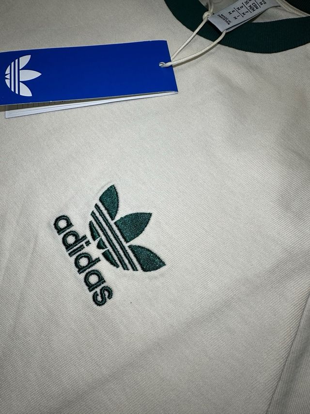 Camiseta Adidas Blanca y Verde
