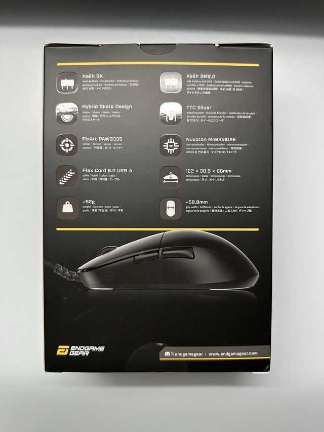 Endgame Gear XM2 8K Ratón Gaming Negro