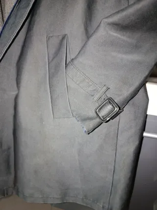 Abrigo gabardina Zara azul oscuro L