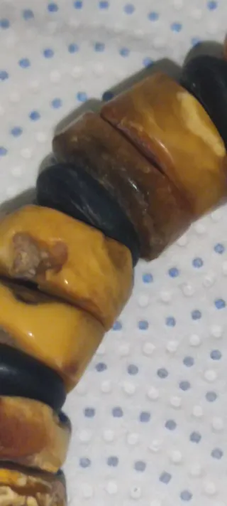 Collar Ámbar Africano Cierre Plata