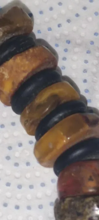 Collar Ámbar Africano Cierre Plata