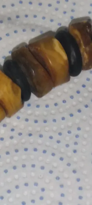 Collar Ámbar Africano Cierre Plata