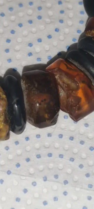 Collar Ámbar Africano Cierre Plata