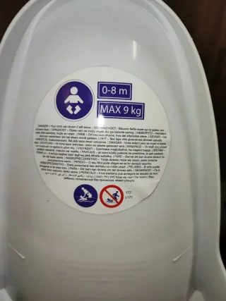 Asiento bañera bebé blanco