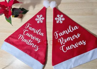 Gorros Navideños Familia Personalizados