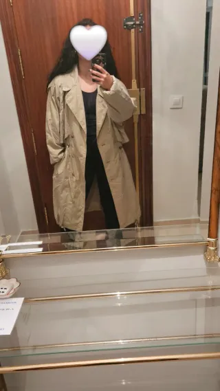 Gabardina Vintage Oversize Verde Oliva